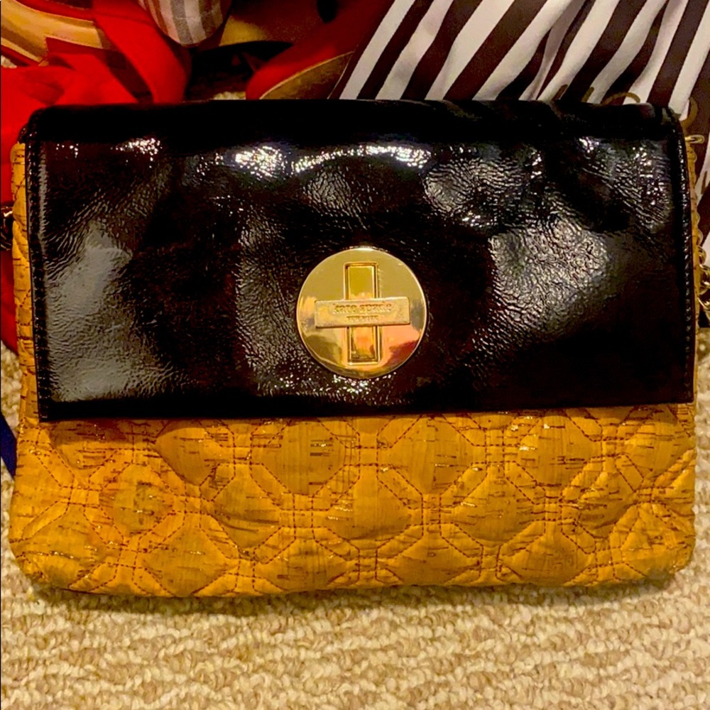 Kate Spade Cork and Leather Cluth